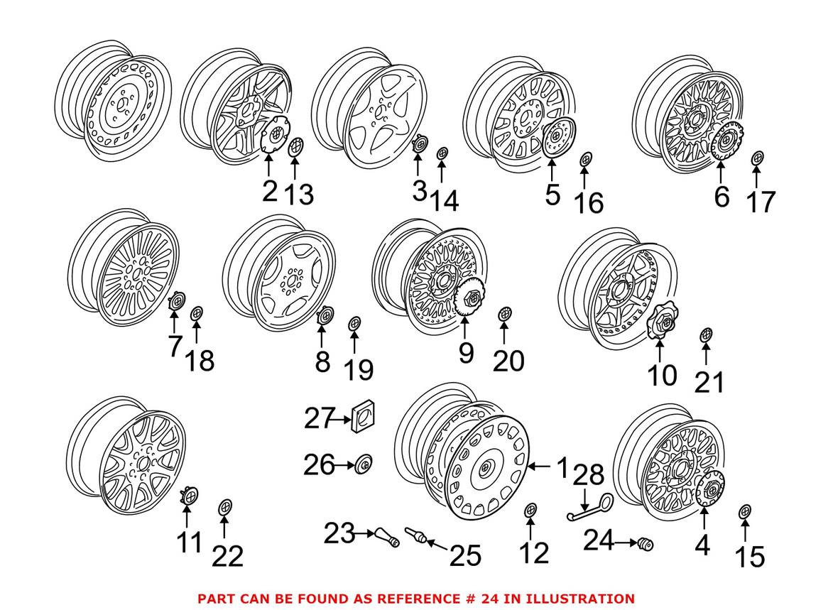 BMW Tire Valve Stem Cap 36121120779